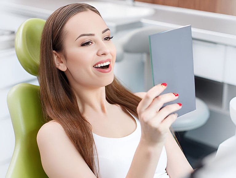 Smiling patient with a healthy smile